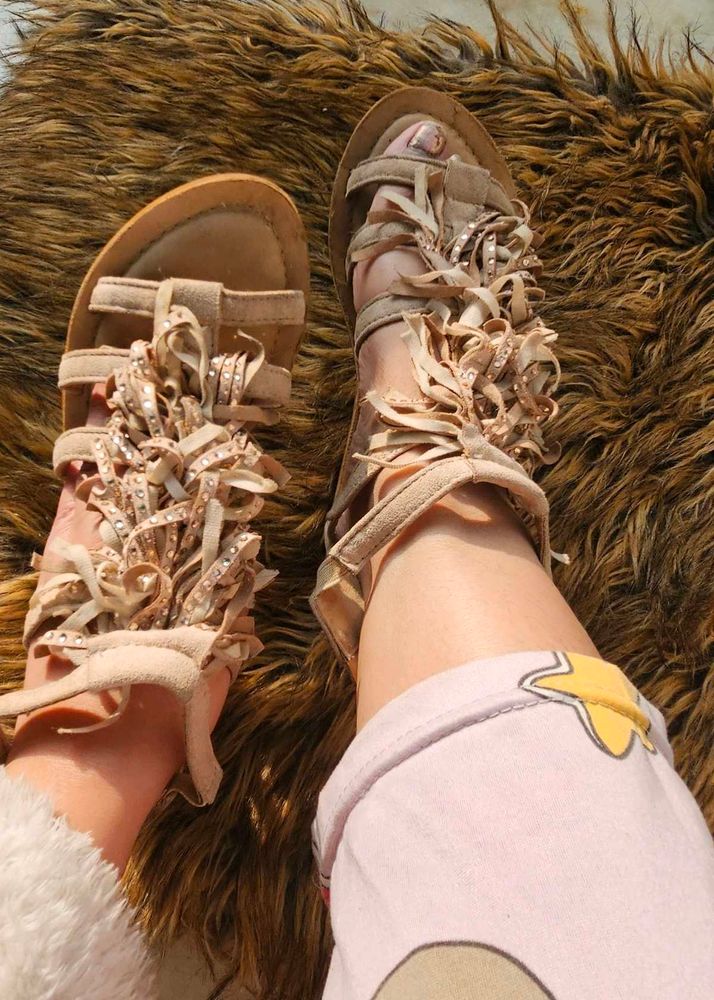 Boho Fringe Sandals