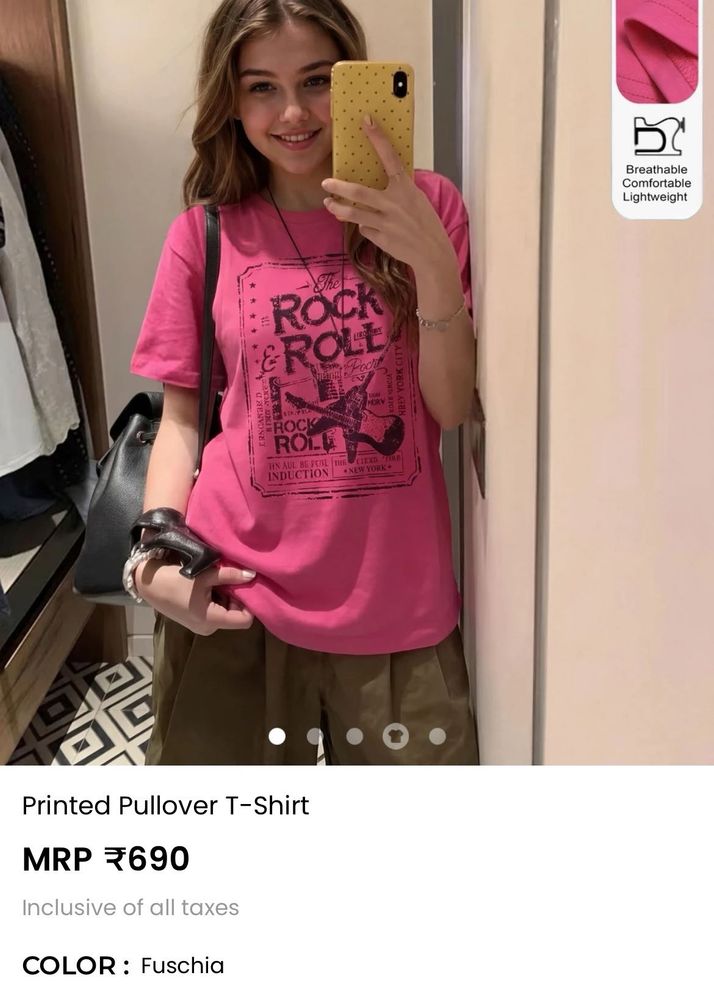 Rock &amp; Roll Graphic Print T-Shirt