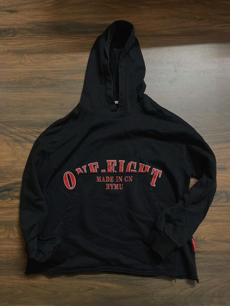 Black Graphic Hoodie