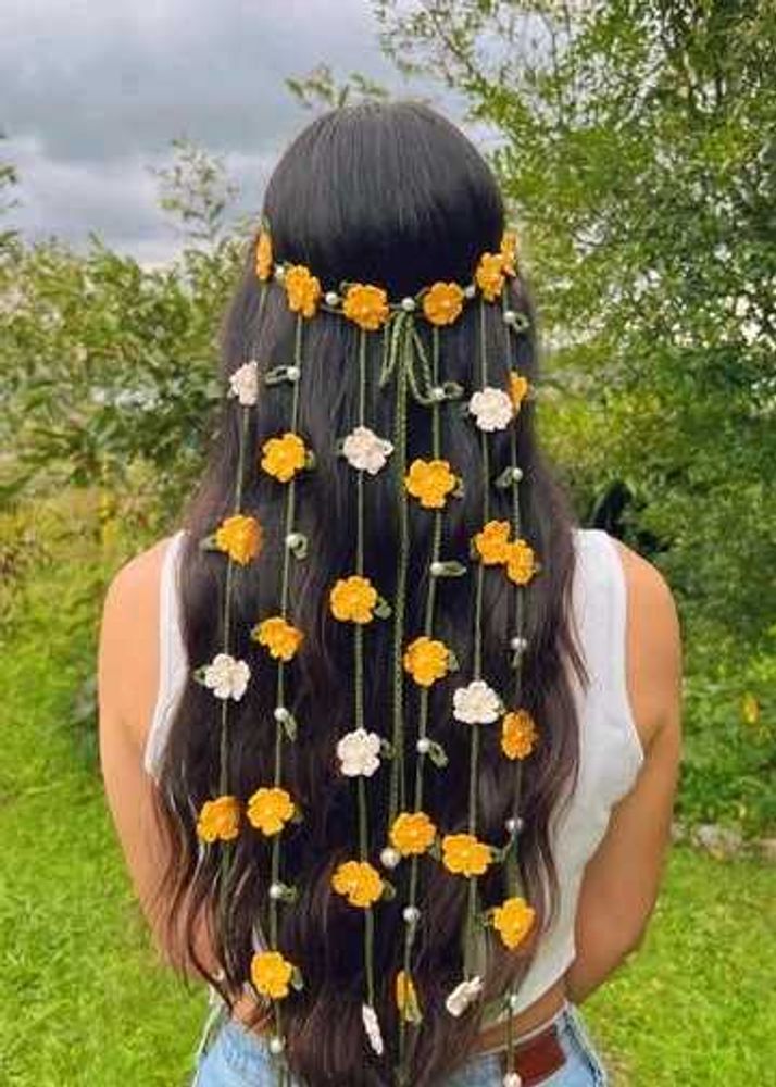 Floral Hair Accessory perfect for haldi occasion