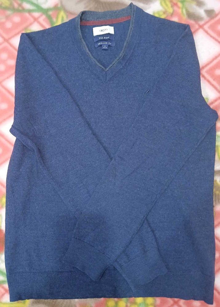 Blue V-Neck Sweater
