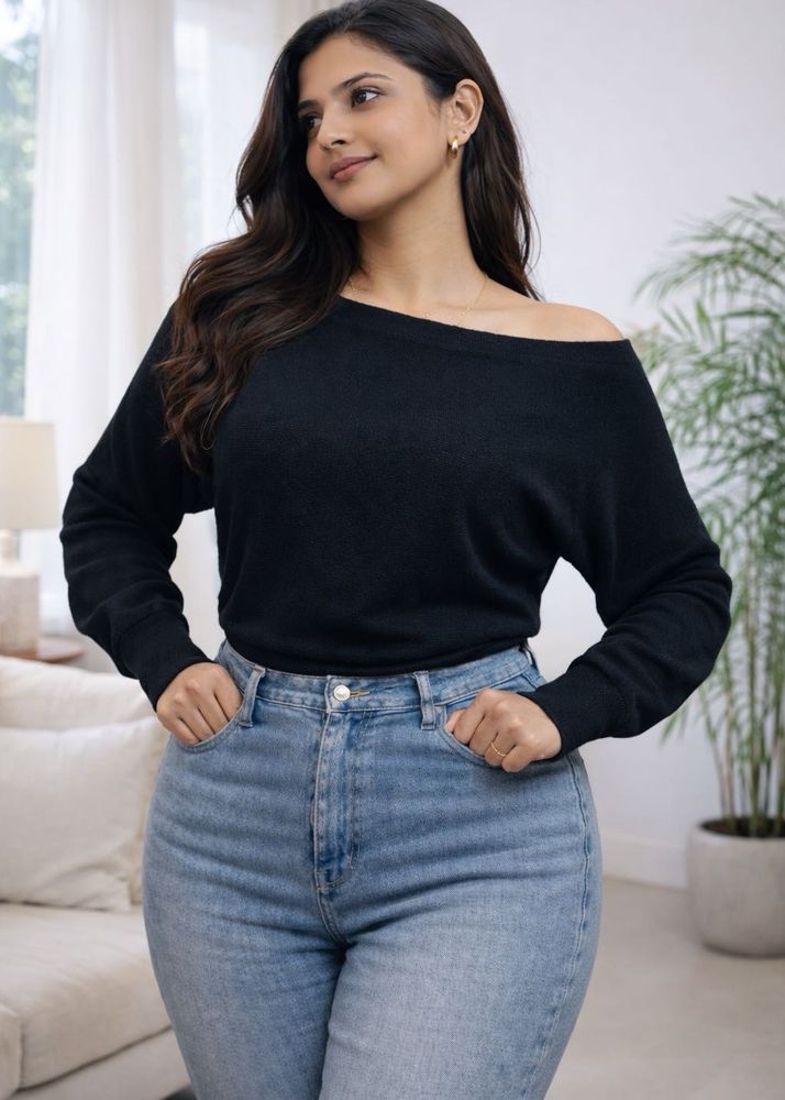 black sweater