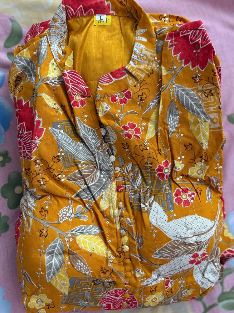 Beautiful Yellow Floral Ethnic Gown