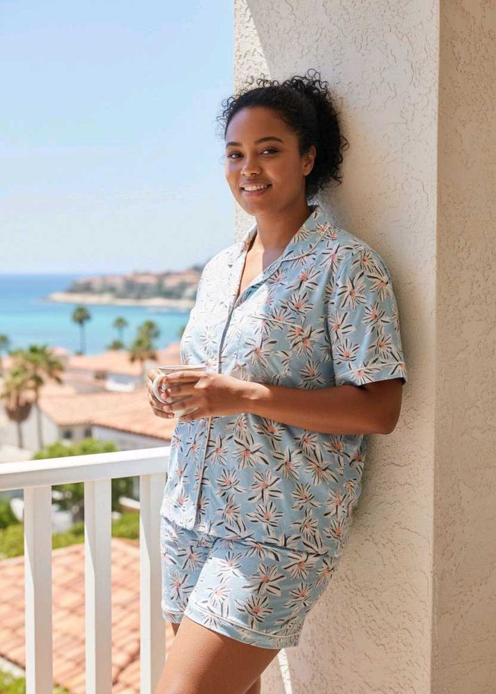 Cute Floral Pajama Set XXL