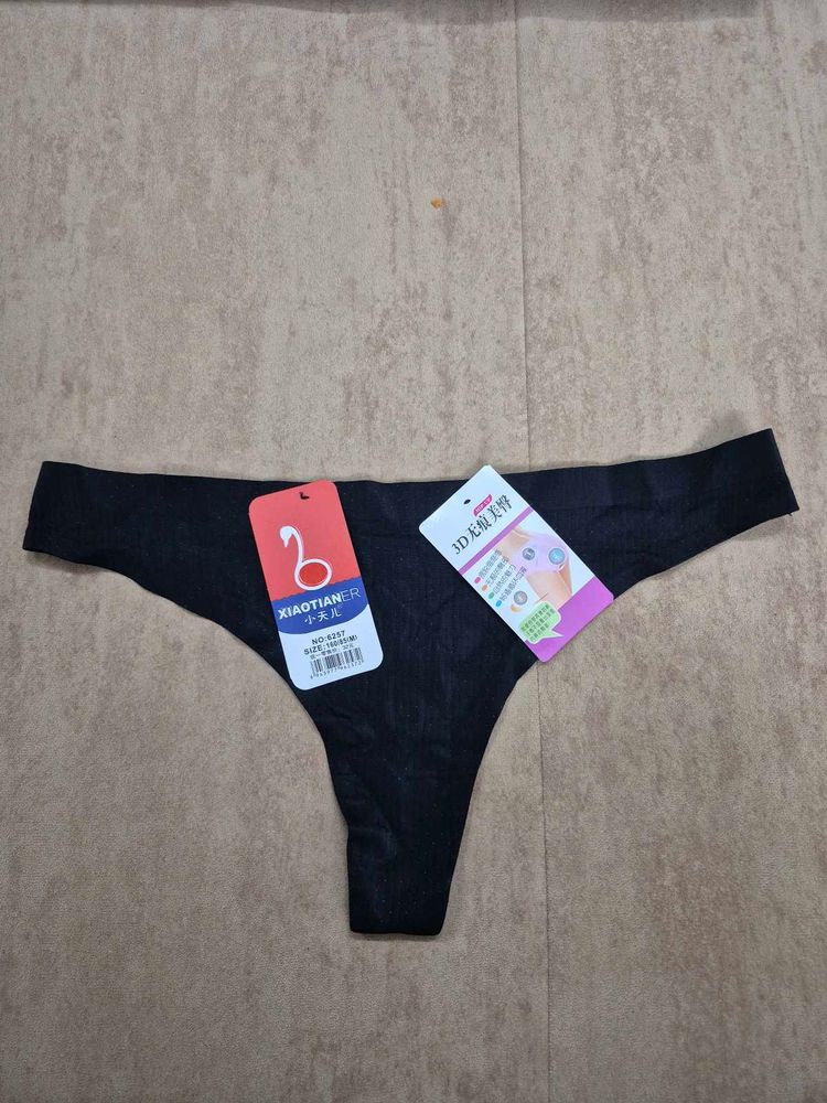 Comfortable Black Thong women