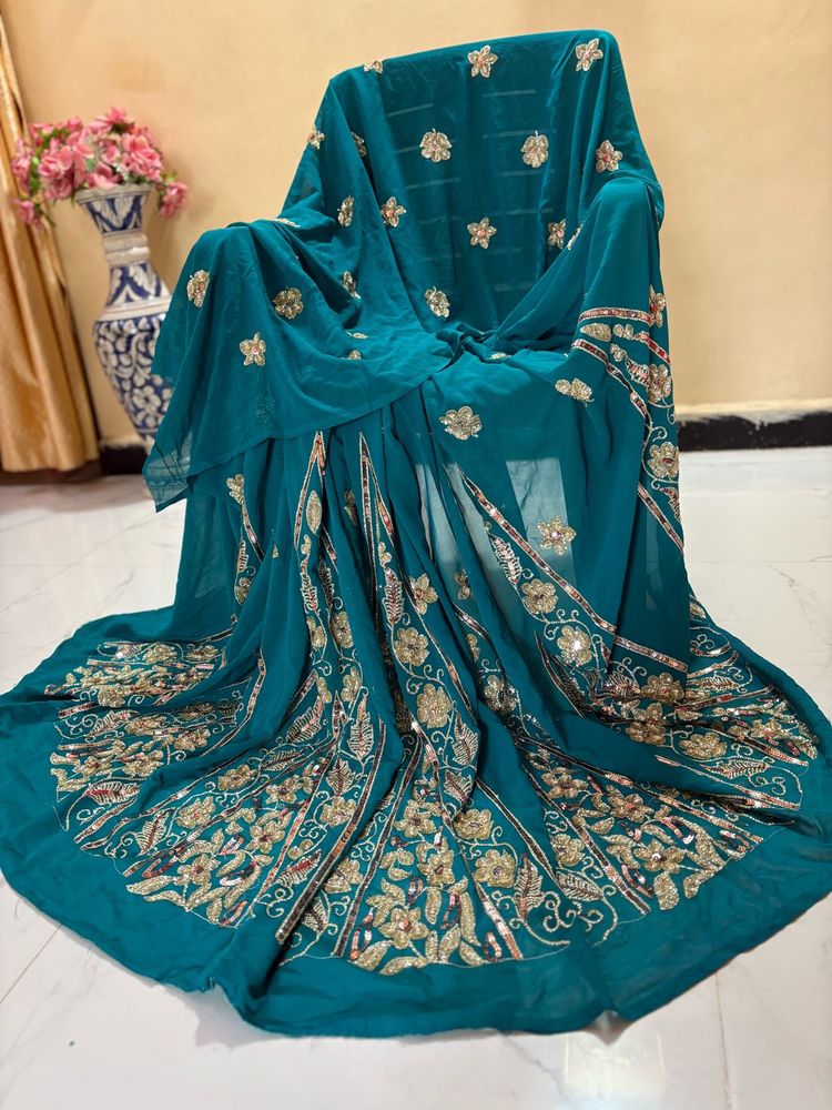lehnga type saree full length