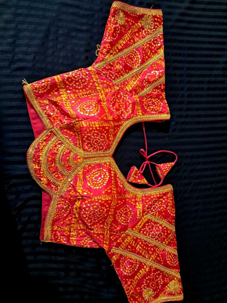 Vibrant Ethnic Blouse with Embellishments