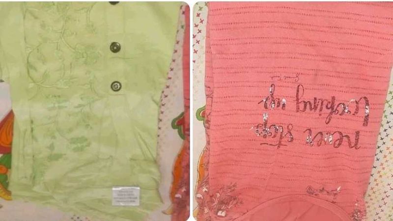 Green  &amp; Pink Girls Kurtis/ Top