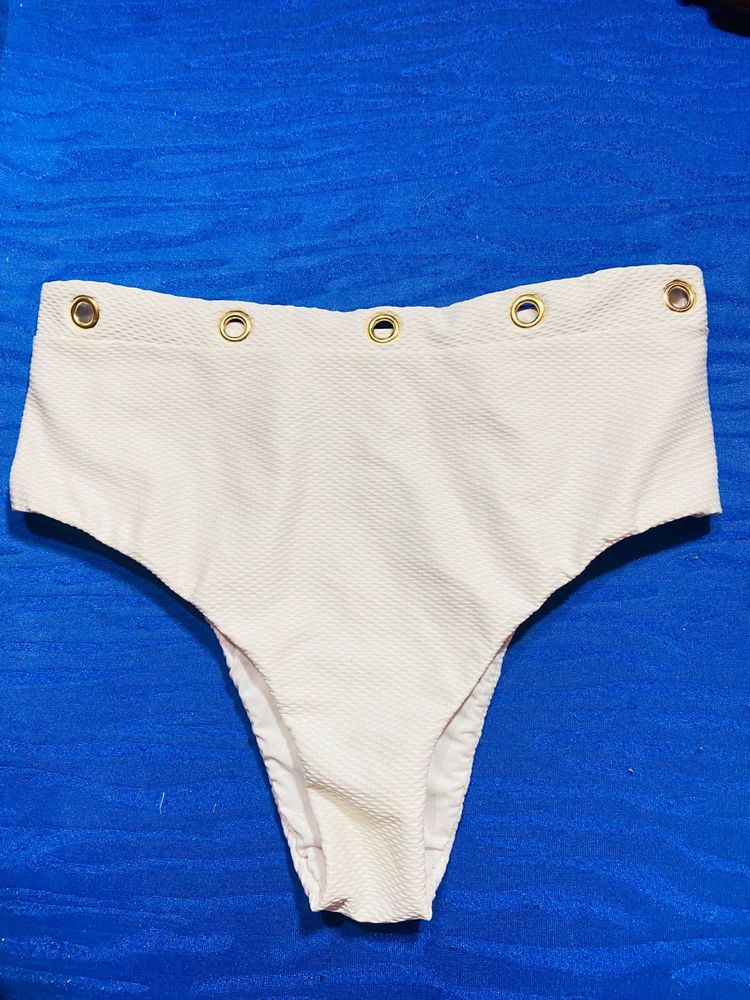 Textured High-Waisted bodyshape Bikini Bottom