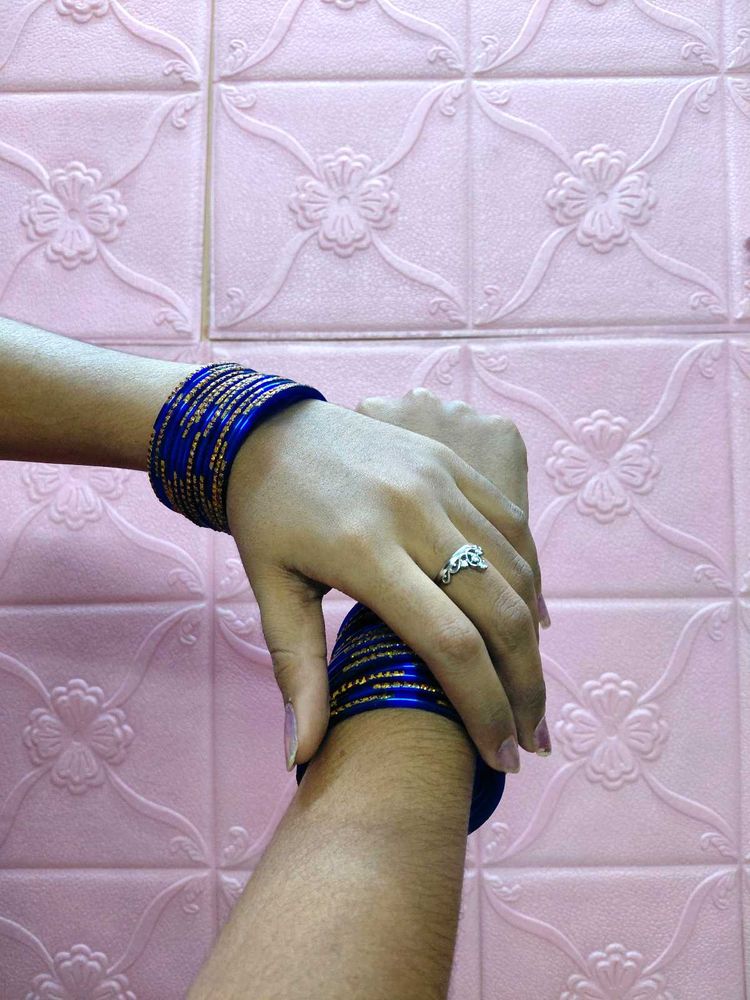 Blue &amp; Gold Bangle Set