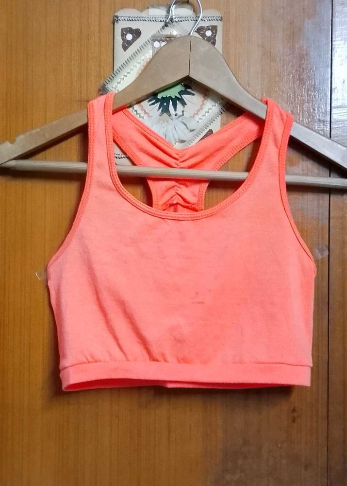 Bright Coral Sports Bra