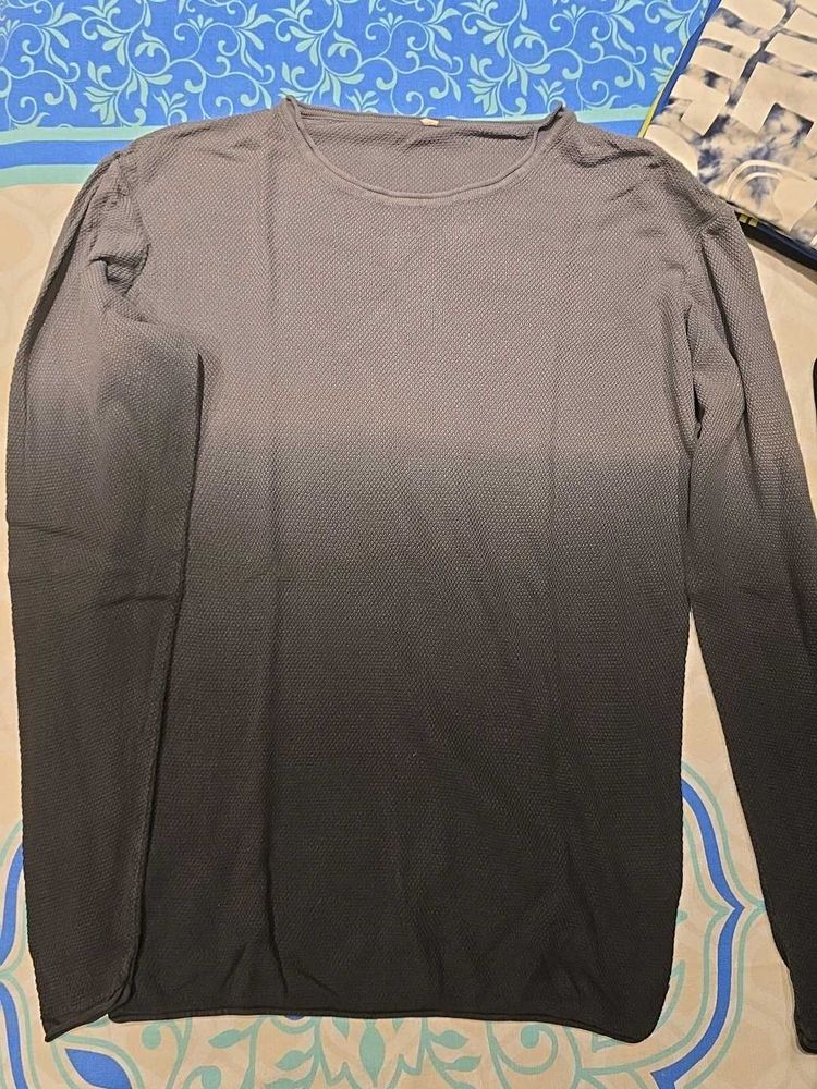 Westside Men's Grey Ombre Long Sleeve Sweater/T-sh