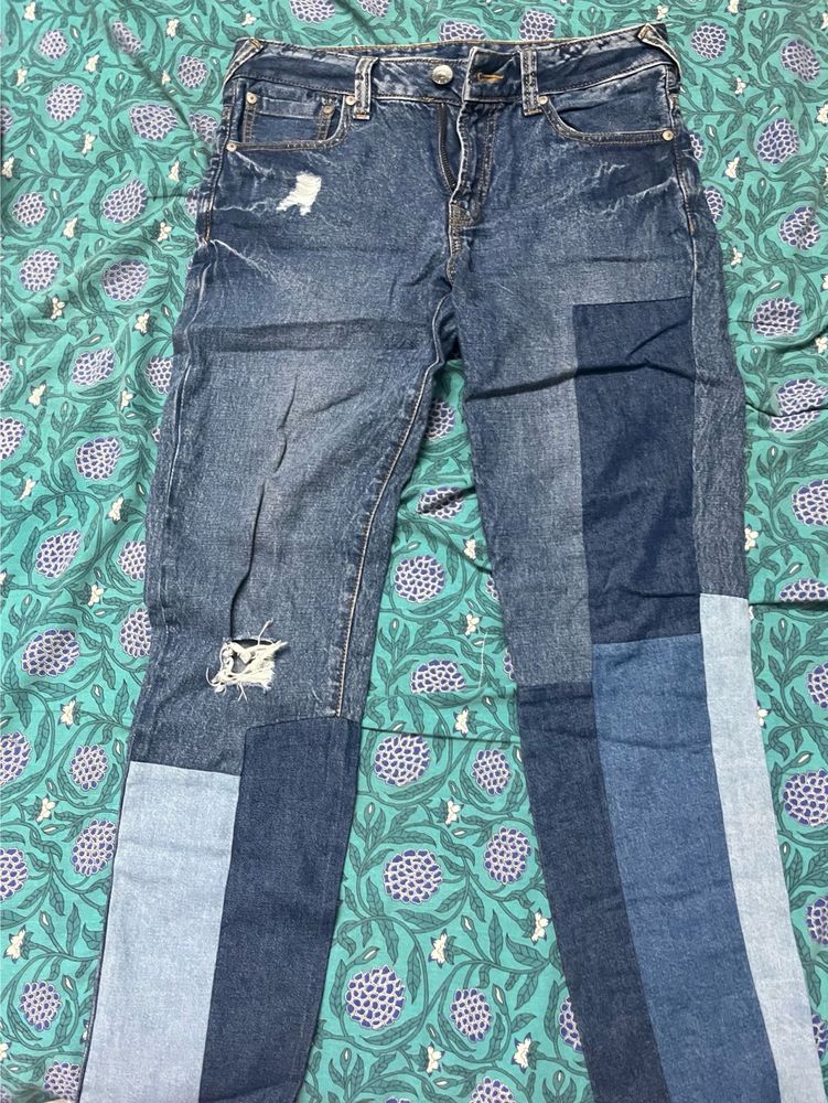 Sale‼️NEW Patchwork Mid-rise Jeans