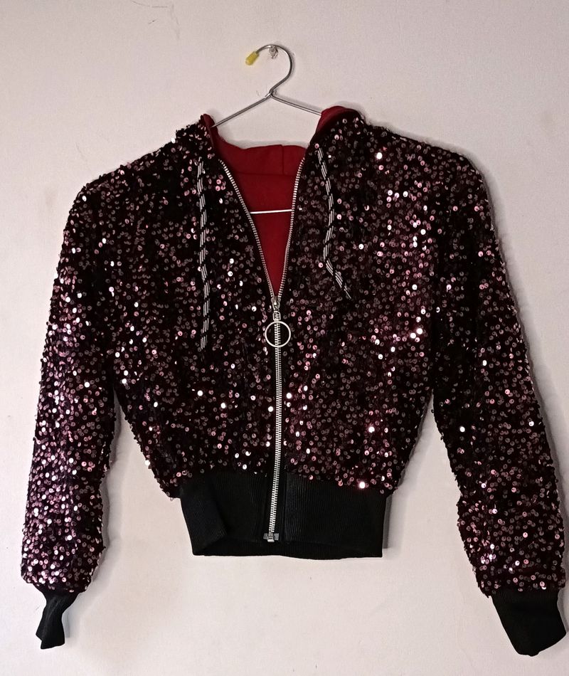 New Unused Velvet Sequence Jacket For Women