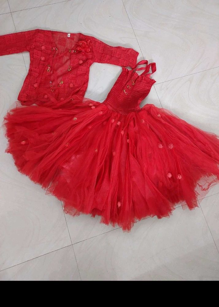 Beautiful Frock With Shrug