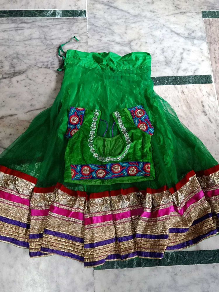 Green Lehenga Choli Set