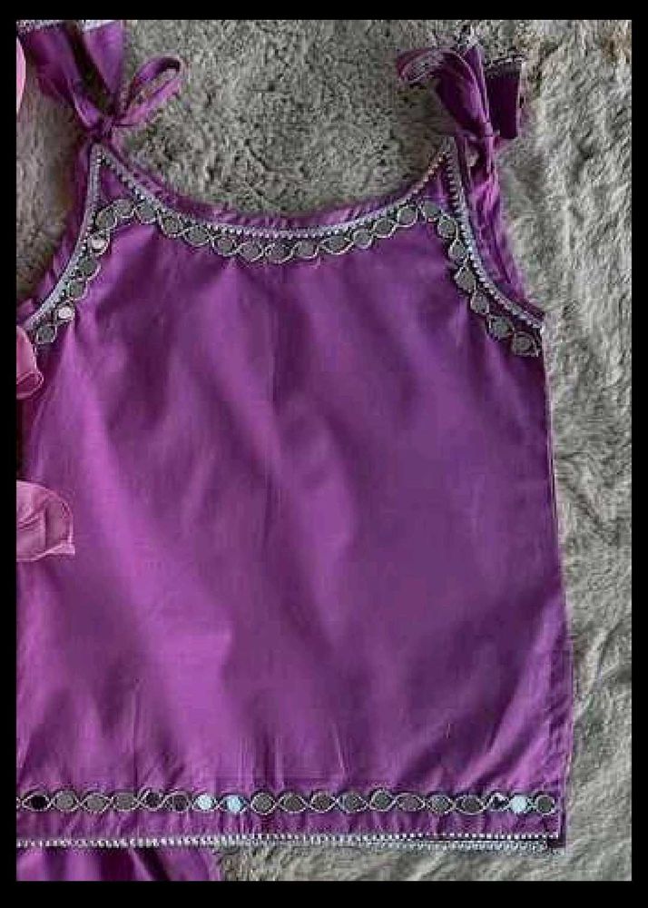 Purple Tank Top with Mirror Detail