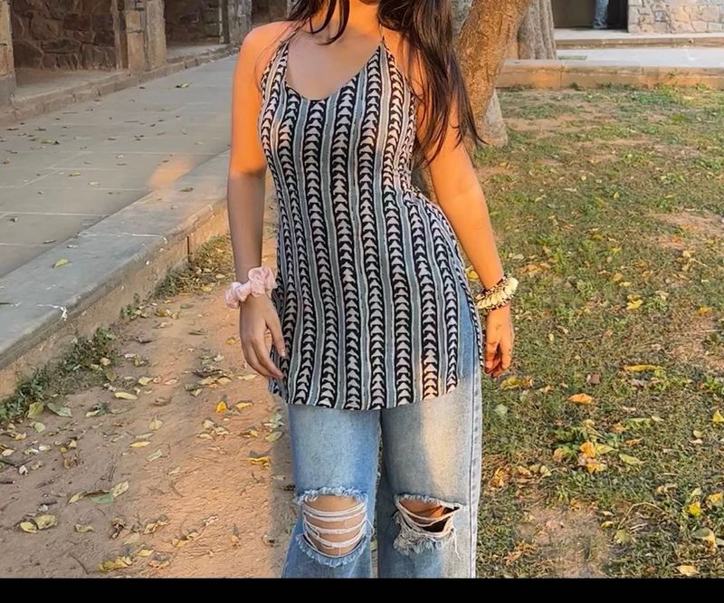 y2k backless short kurti😍