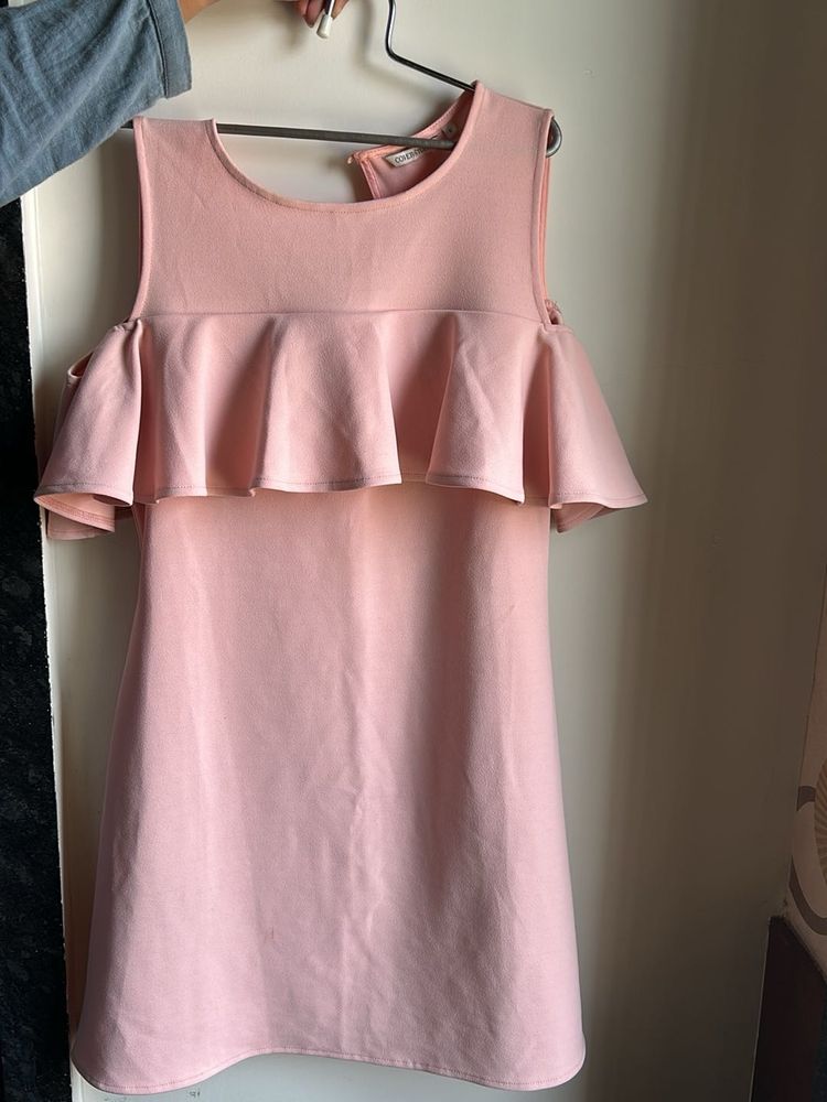 pink ruffle dress