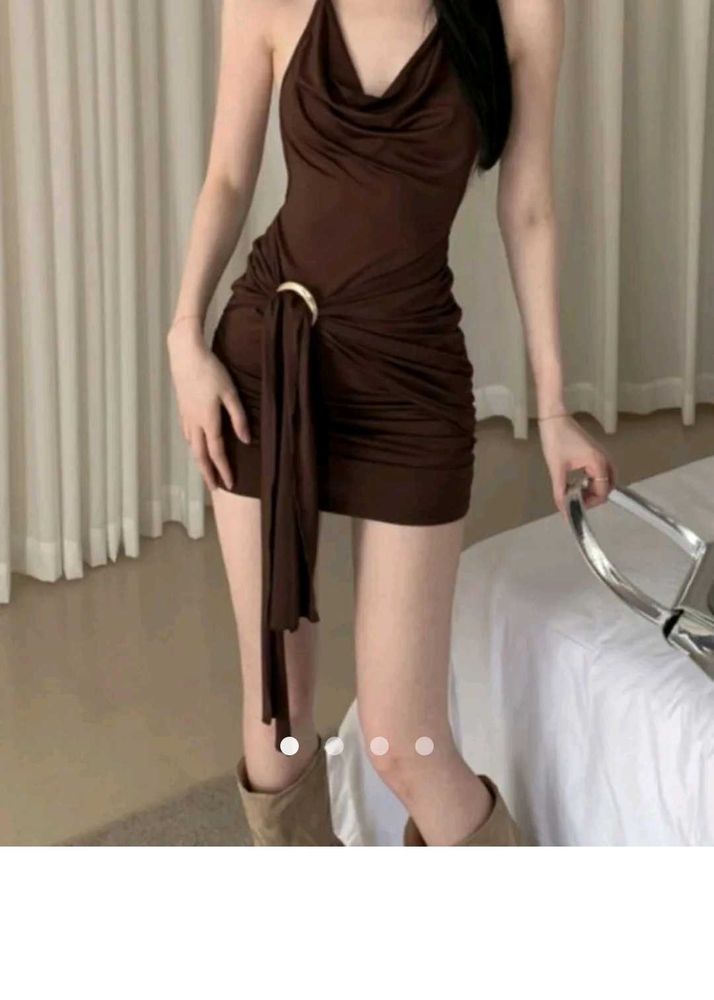 Open back tank dress