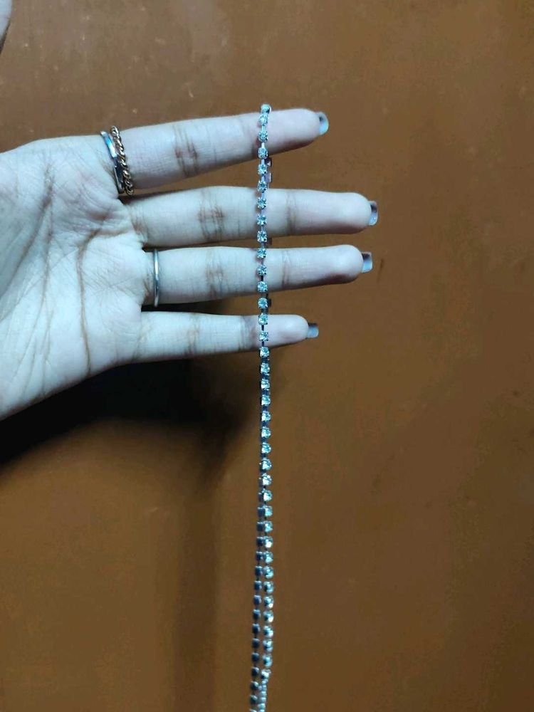 Silver waist chain and ring