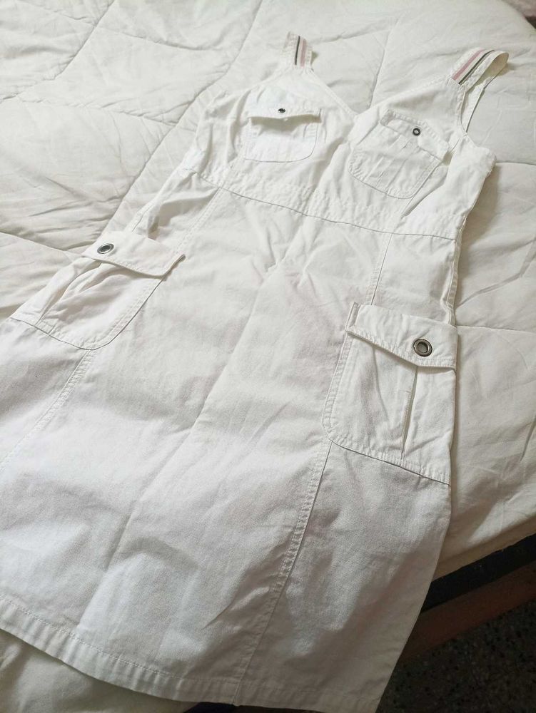 White Dress with pockets