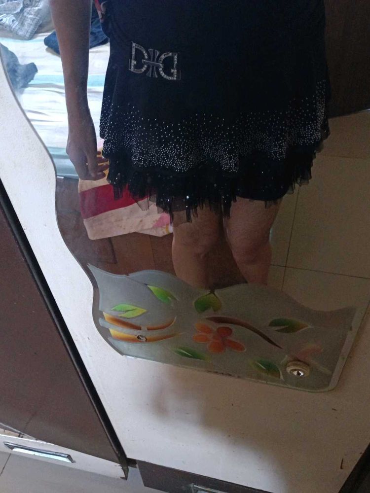 Black Layered Mini Skirt