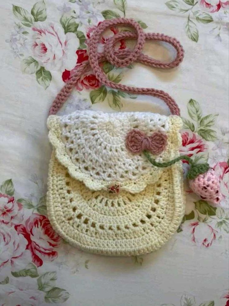 Handmade Crochet Strawberry Bag
