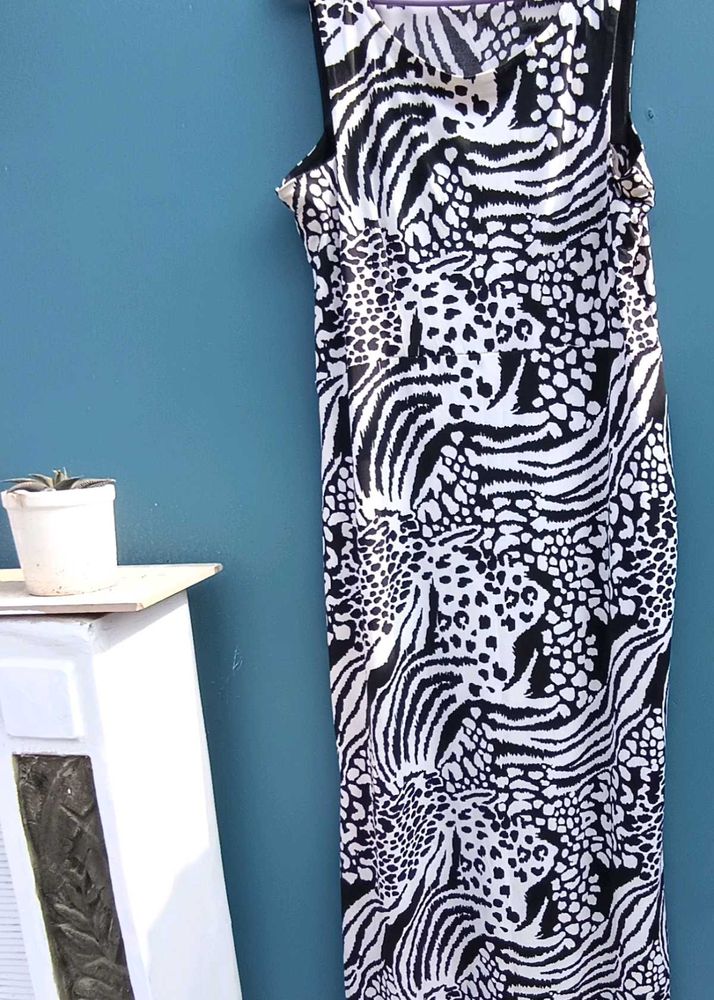 Animal Print Maxi Dress fit 40 to 50 strachable