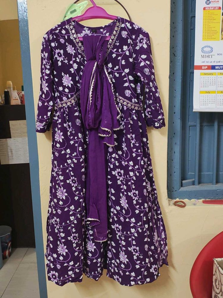 Beautiful Purple Colour Suit