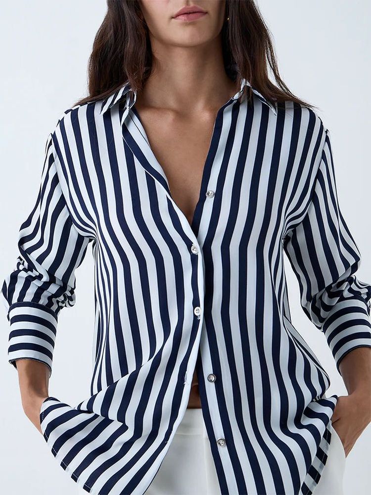 Mesh Striped Casual Shirt