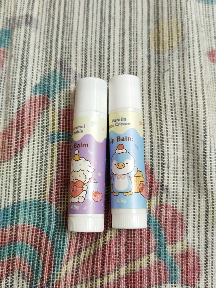 Cute Lip Balm Set vanilla and caramel cookie