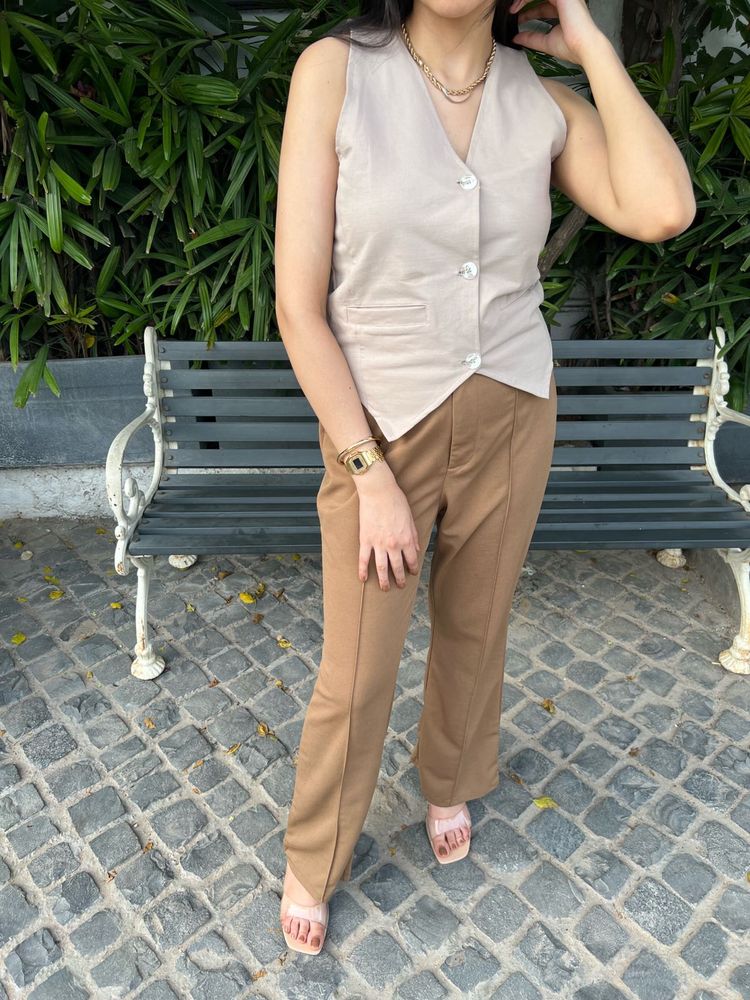 Beige Vest Coat