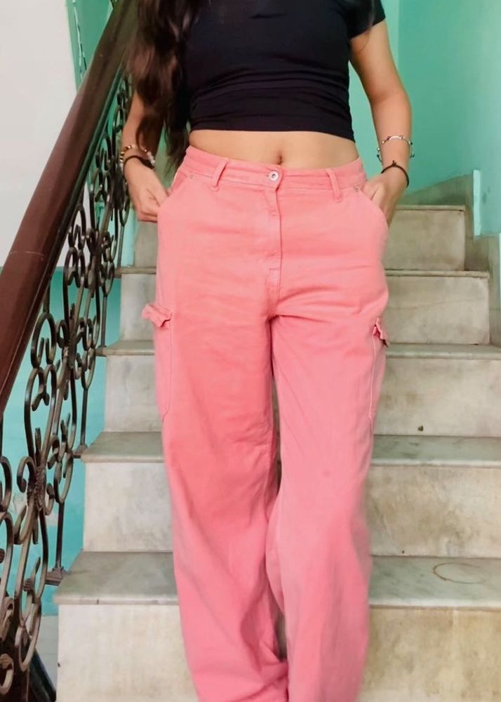 coral Cargo Pants - pepe jeans