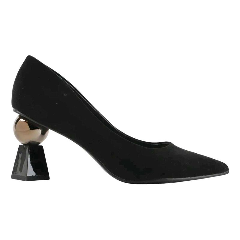Macy Alfani's First Copy Golden Ball Bottom Heels