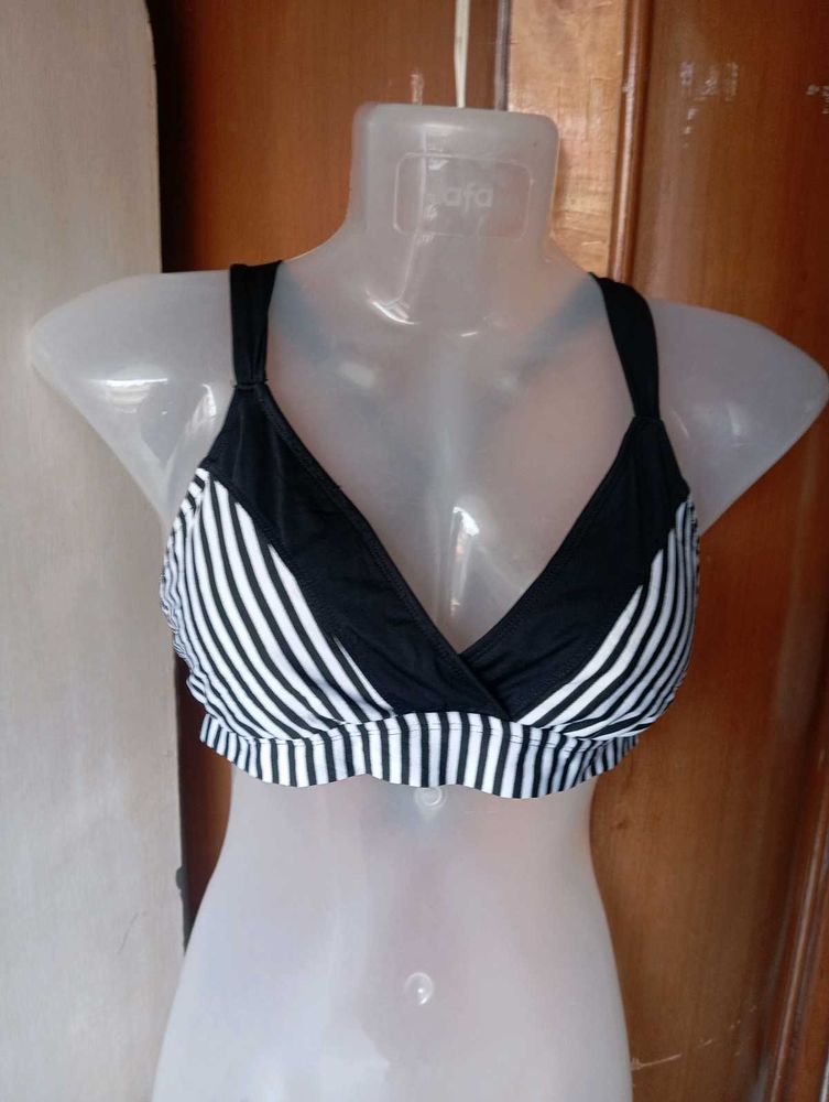 Stylish Striped Bikini Top