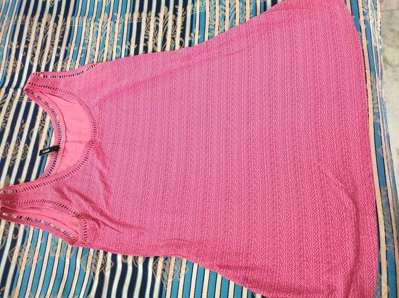 Vibrant Pink Textured Top