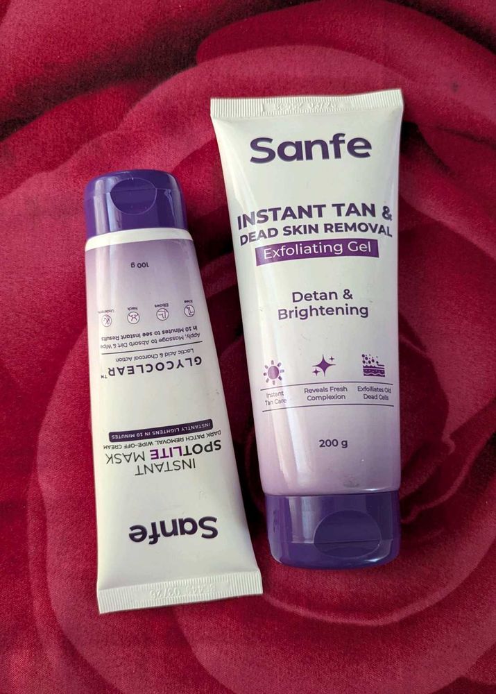 Sanfe Instant Tan &amp; Dead Skin Removal Set