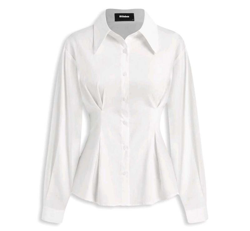 Chic White Button-Up Shirt
