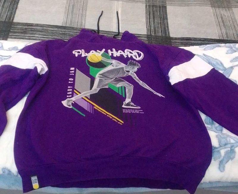 Purple Basketball Graphic Hoodie