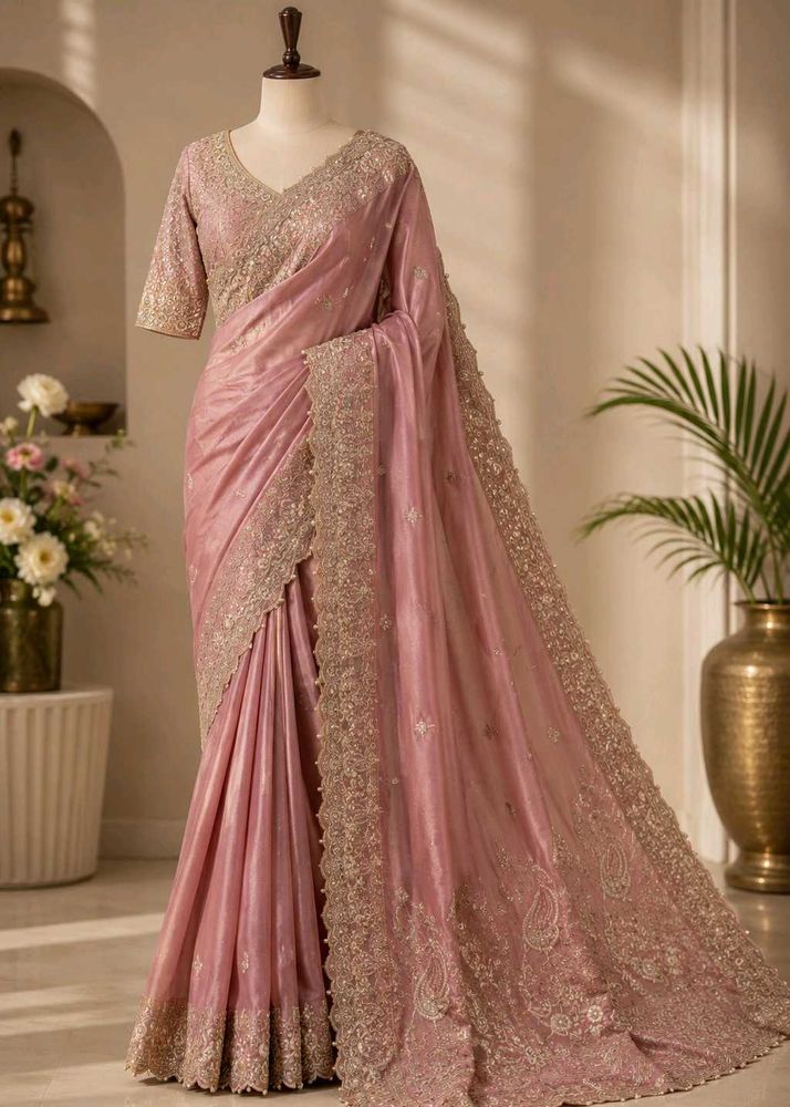 🌟Embroidered Silk Saree Blouse
