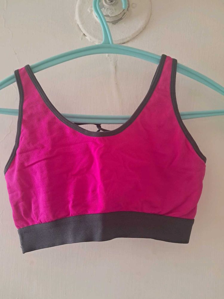 Vibrant Pink Sports Bra