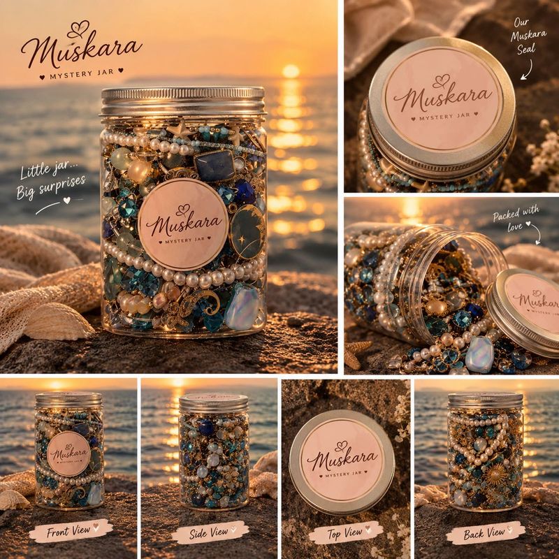 beach vibe jewellery items Muskara Mystery Jar - F