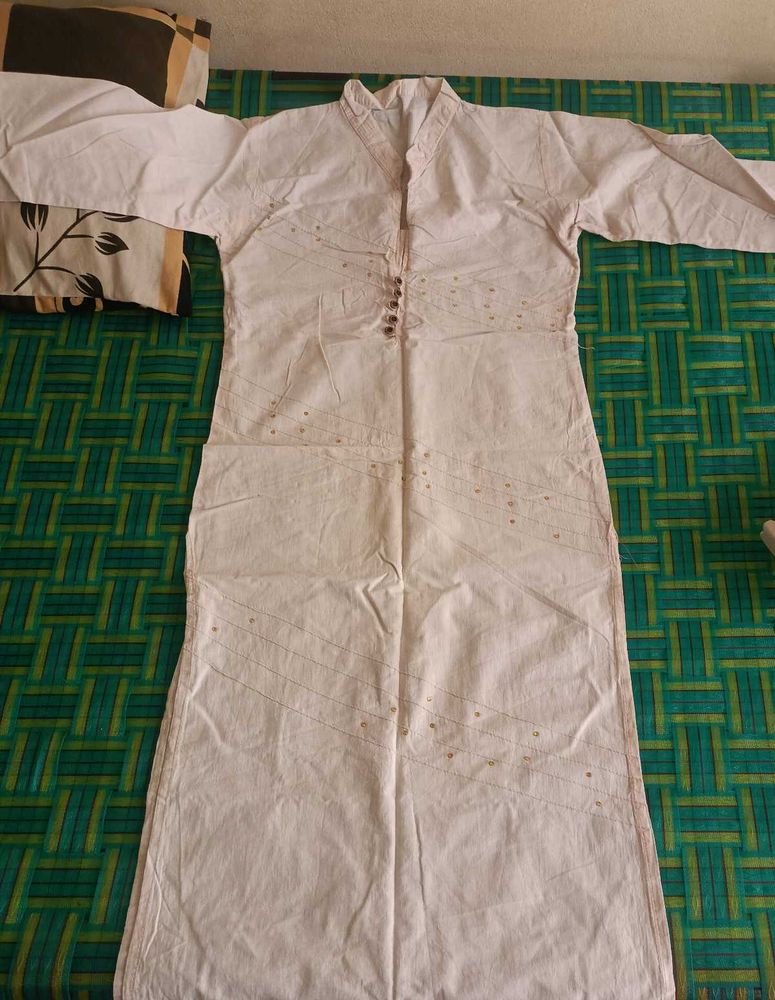 Cream colour kurta