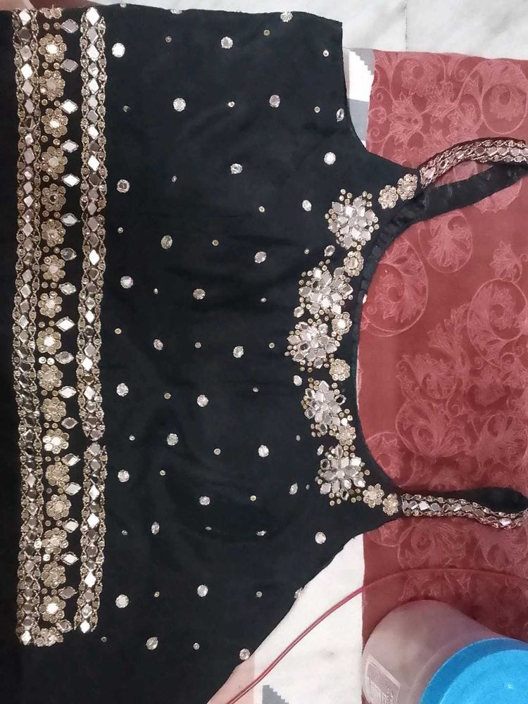 Embellished Black Blouse