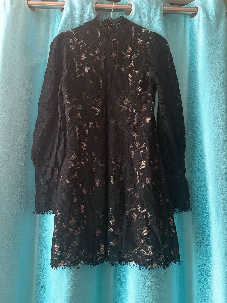 Elegant Black Lace Dress
