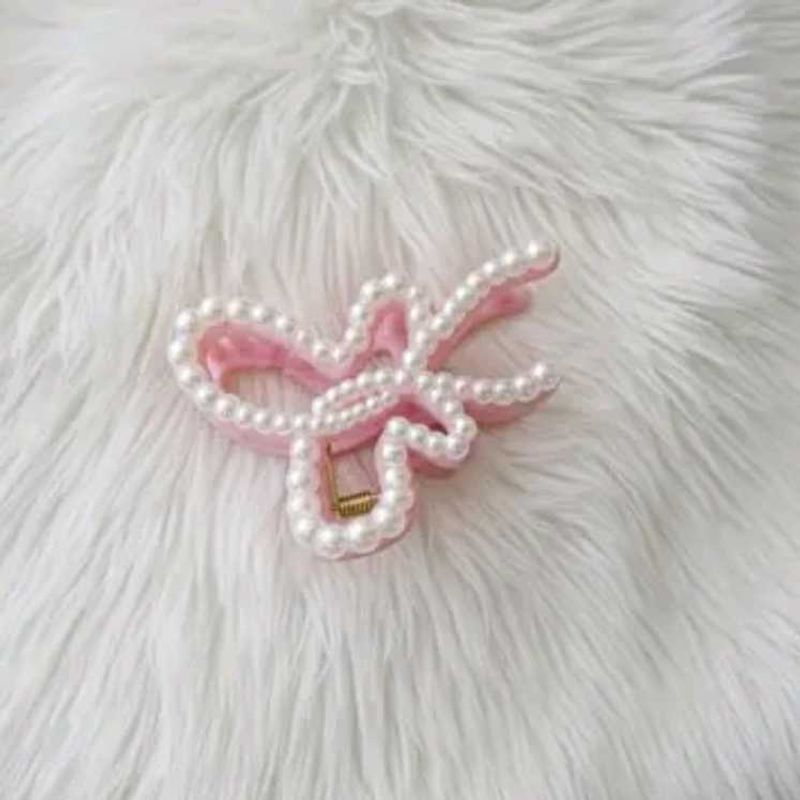 8 pcs Pearl Bow Hair Clips