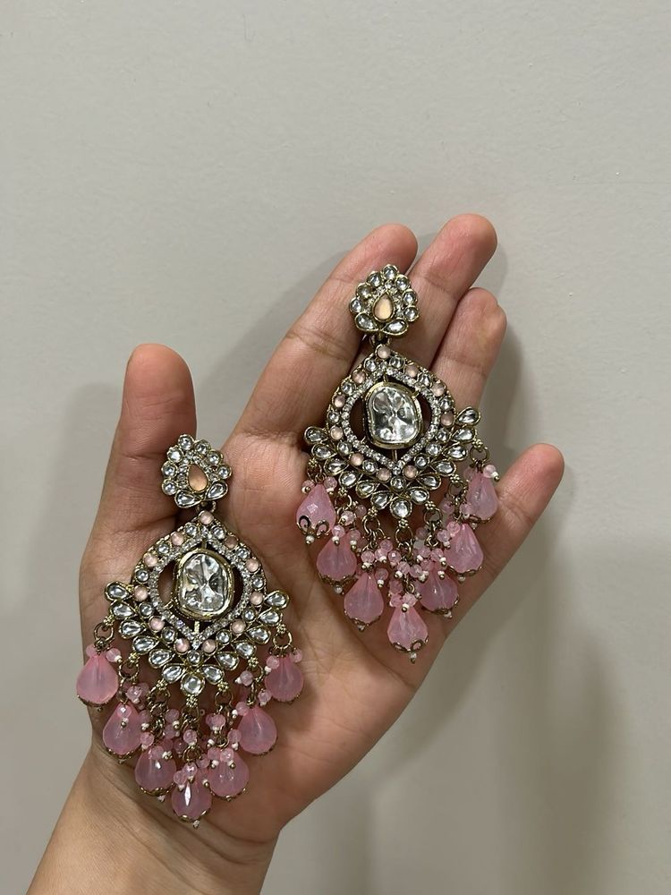 Exquisite Pink Drop Earrings