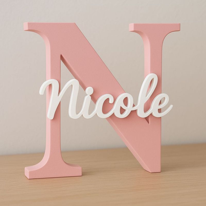 Customizable Parametric Name+Letter Model