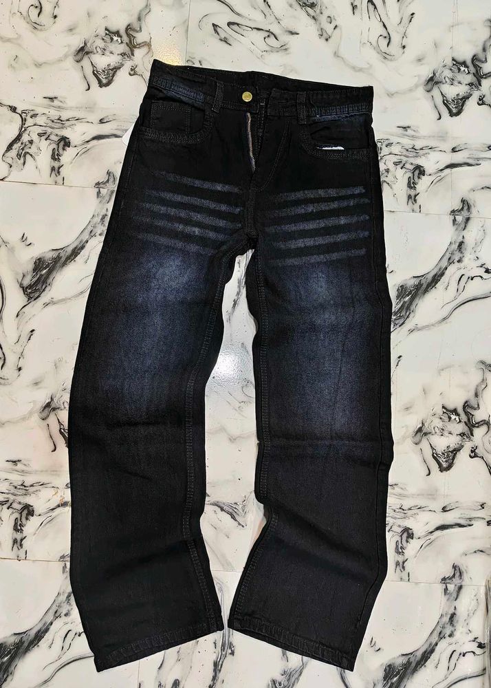 Men's Black Relaxed baggy Fit Jeans